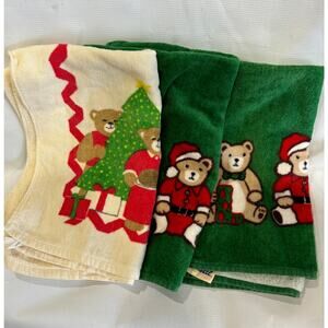 Vintage hand towels lot (3) Christmas Hilasal brand
